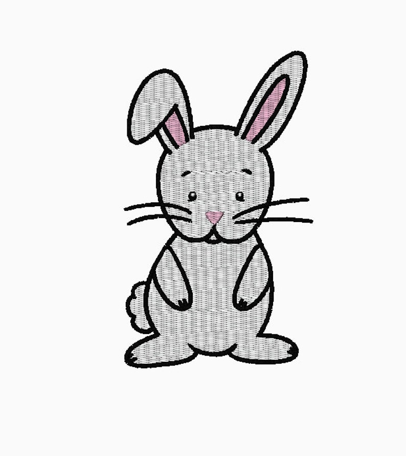 Bunny filled embroidery design in multiple sizes instant  etsy Bunny filled embroidery design in multiple sizes instant  etsy