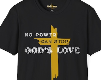 Christian T-Shirt Mens | Romans 8:38-39 Bible Verse Graphic Tee