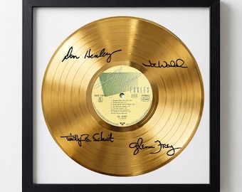 Eagles Signed Gold Vinyl Record Facsimile