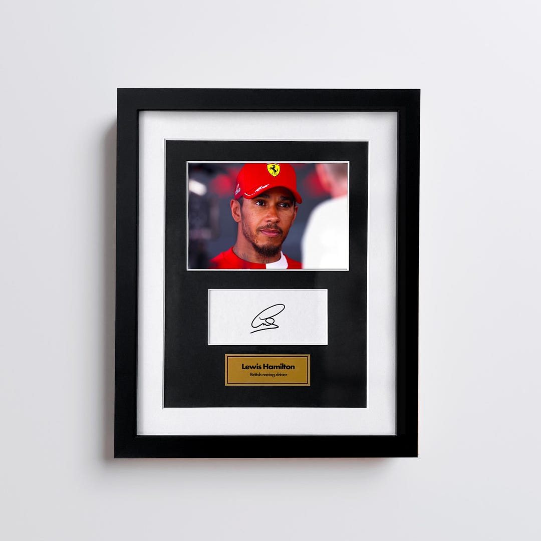Lewis Hamilton Autograph Photo – Signed Photo Facsimile - Framed ...