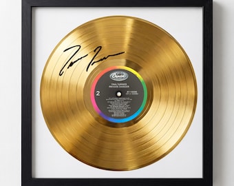Tina Turner Signed Gold Vinyl Record Facsimile