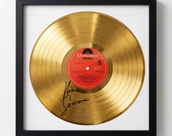 Nina Simone Signed Gold Vinyl Record Facsimile