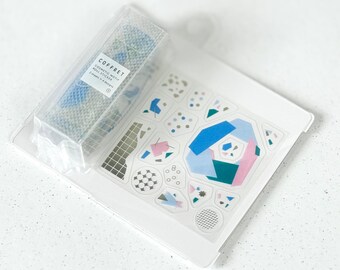 Adesivo para rolo de caixa - Azul Lagoa (Kitta, Moderno e elegante)