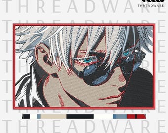 Anime Inspired Machine Embroidery File | White Hair Hero (PES DST JEF Instant Download)