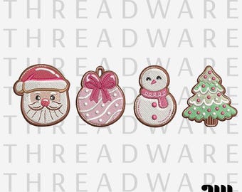 Christmas Embroidery Designs Set – Santa, Snowman, Tree (Digital Download)