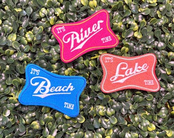 Summer Embroidered Iron-On Patch | River, Beach, Lake