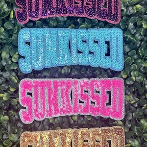 Sun-kissed Sequin Patch | Iron-On Applique | Summer Patch