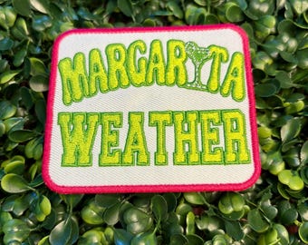 Margarita Weather Patch | Embroidered Iron-On Applique | 3 Inch