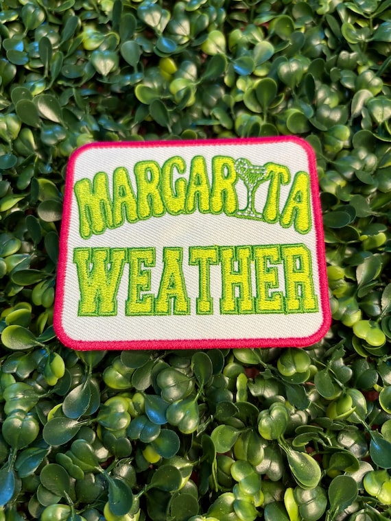 Margarita Weather Patch | Embroidered Iron-On Applique | 3 Inch