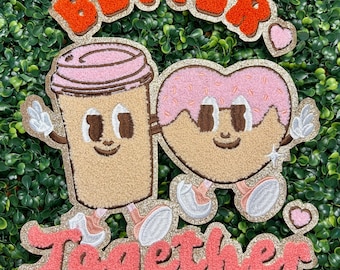 Better Together Chenille Patch | Valentine's Day Iron-On Applique