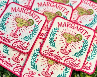 Margarita Social Club Patch | Embroidered Iron-On Applique | 3 Inch