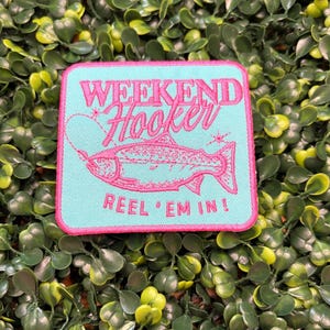 Weekend Hooker Hat-Pocket Patch | Pink-Blue