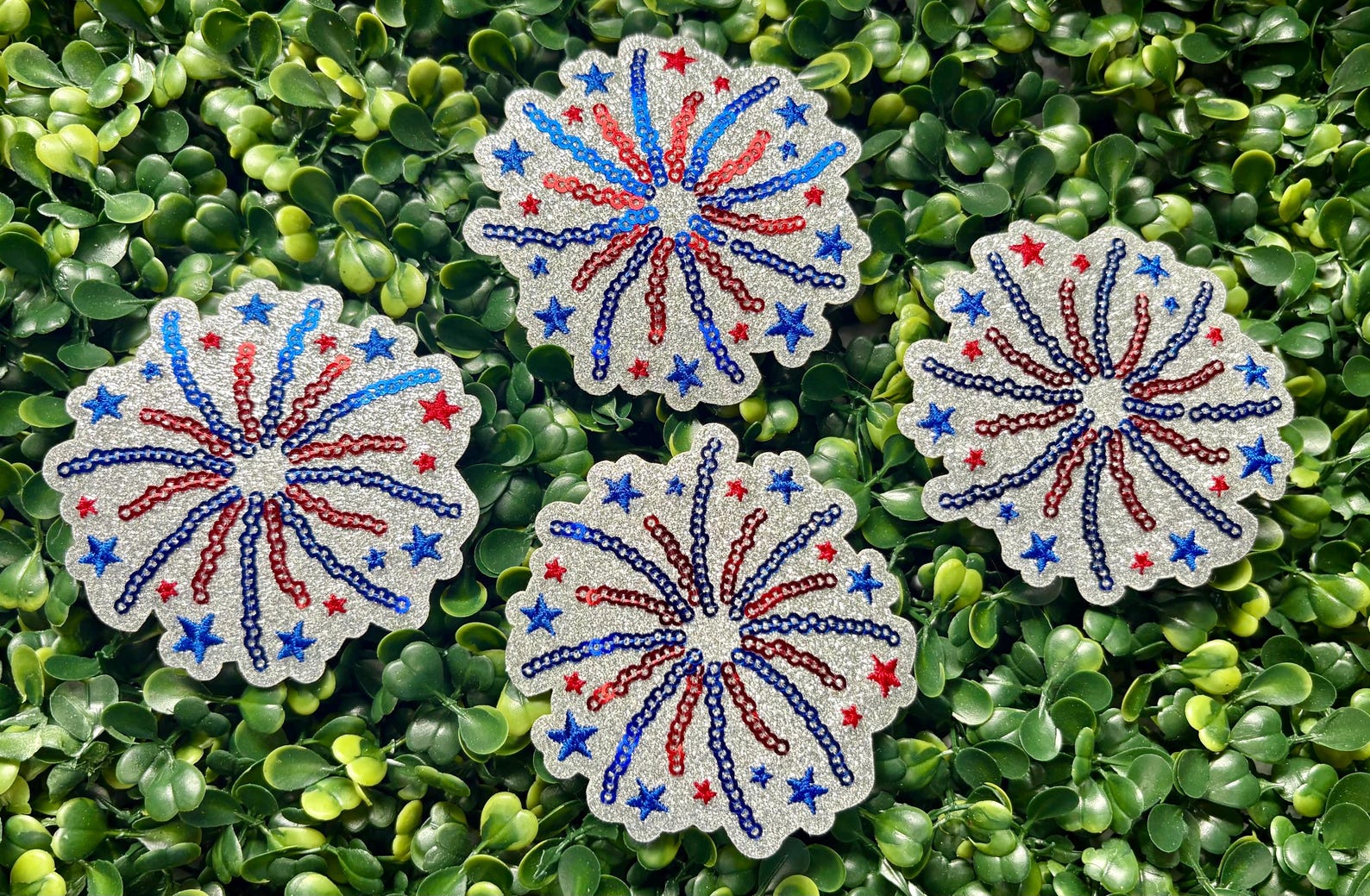 Sequin Firework Patch | 4th of July Iron on Patch - Etsy