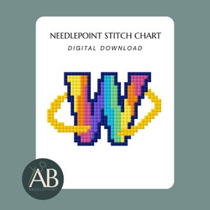 Magic W Needlepoint Pattern | Y2K Nostalgia Bag Charm (Digital Download)