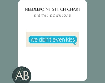 Heated Rivalry We Didn’t Even Kiss Needlepoint Bookmark Pattern | (Digital Download)