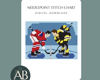 Heated Hockey Romance Book Cover Needlepoint Pattern | Hockey Romance Needlepoint (Digital Download)