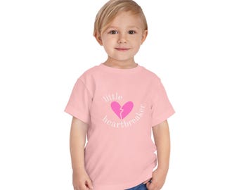 Toddler Girls | Little Heartbreaker Toddler Tee | Broken Heart Graphic, Pink Kids Shirt