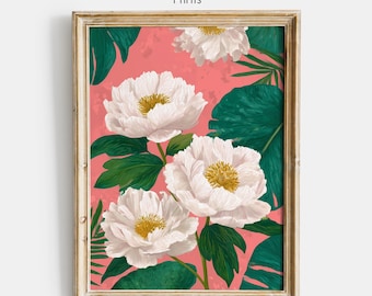 Botanical Art Print, Floral Home Wall Decor, Flower Print, Printable Poster (Digital Download)