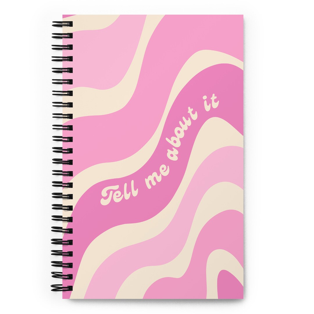 Pink Wavy Stripe Spiral Notebook: Daily Journal for Writer - Etsy