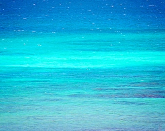 Turquoise Ocean Art Print: Minimalist Coastal Photography