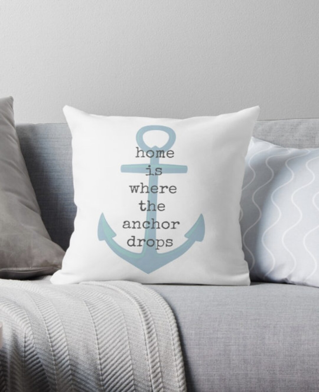 Pillows With Words Nautical Decor Nautical Pillow Throw Pillows Anchor