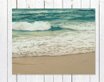Ocean Decor Print Photography | Beach Photography | Turquoise Home Decor | Teal Wall Art | Ocean Waves | Coastal Beach Decor Beach Wall Art
