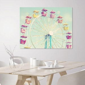 Nursery Decor Nursery Wall Art Prints Carnival Photography Prints Carnival Art Ferris Wheel Decor Art Print Circus Wall Art Large Wall Art
