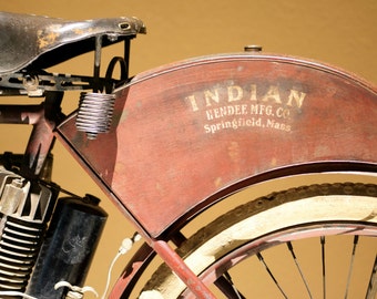 Large Wall Art Print | Indian Motorcycle | Industrial Photography | Bike Art Print | Vintage Indian Motorcycle | Mens Gift | Boyfriend Gift