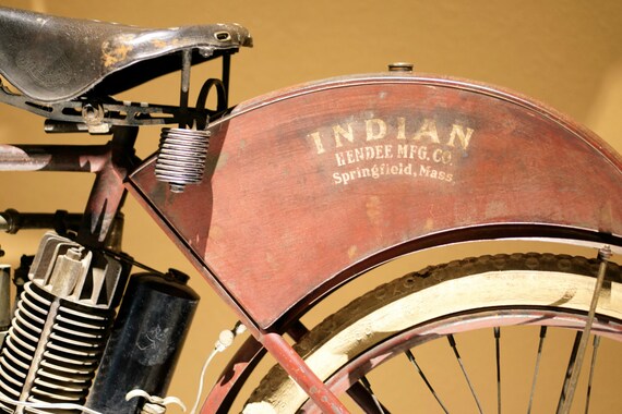 Large Wall Art Print Indian Motorcycle Industrial