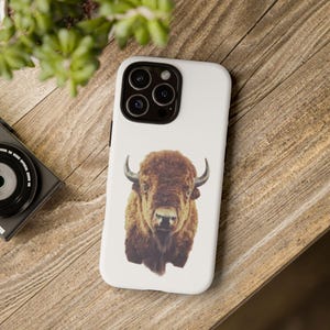 Bison Phone Case Western Tough Case iPhone Samsung Galaxy Animal Wildlife Phone Cover Protective Case Nature Lover Gift Western Aesthetic