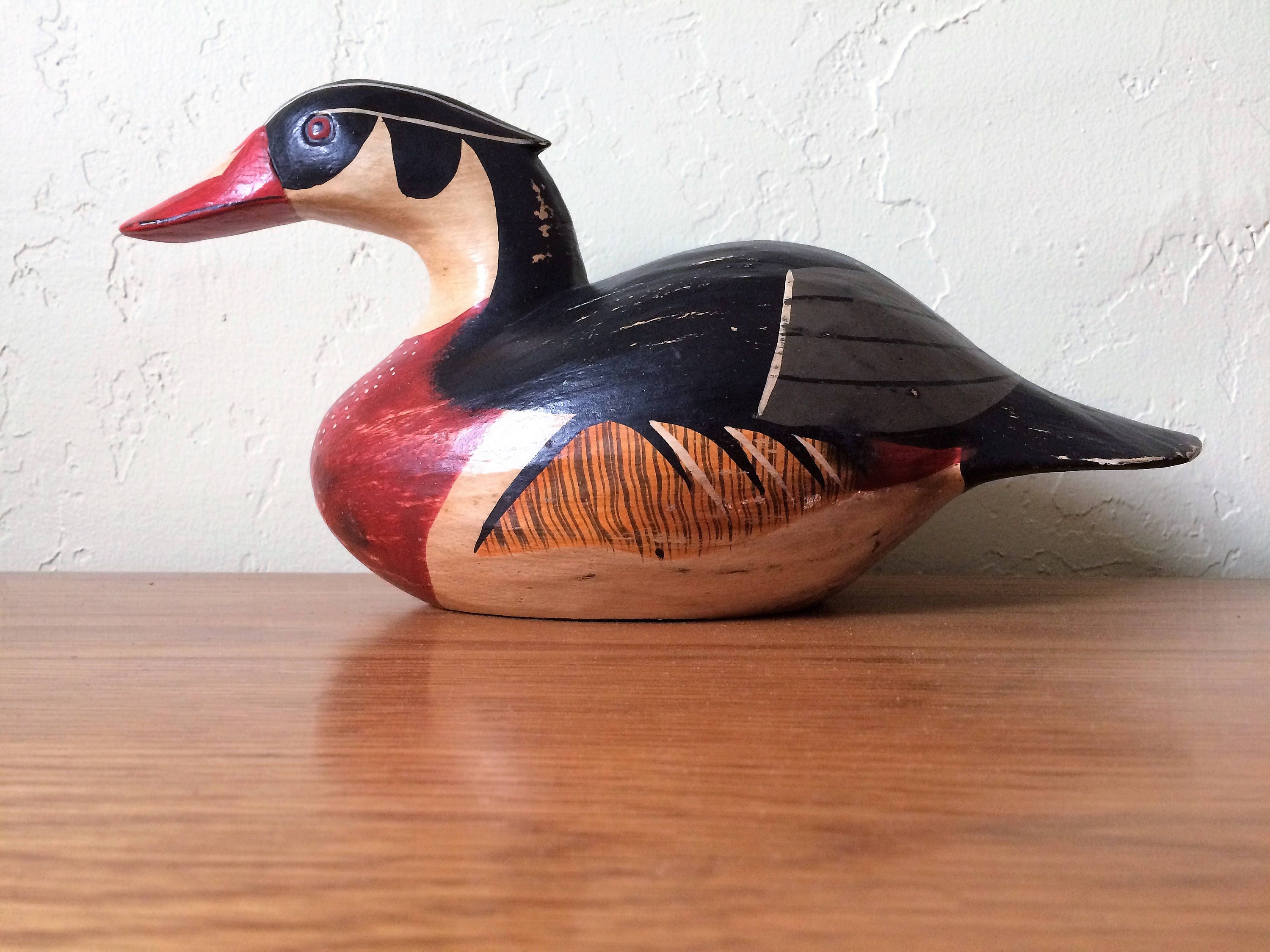 Carved Duck Decoy Decorative Wood Duck Decoy Cabin Decor