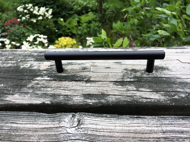 Modern Contemporary Black Cabinet Pulls Black Dresser Pulls Black Hardware Bar Pulls Black Drawer Pulls Lot of 5 Black Cabinet Handles