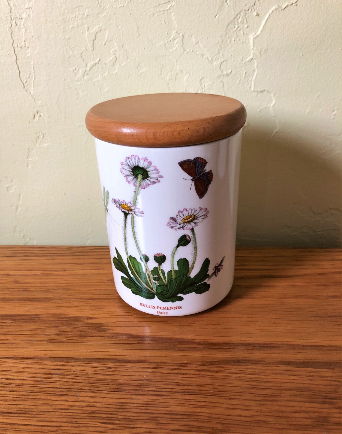 Portmeirion Botanic Garden Canisters Set Of 5 Wood Lids Dog Etsy