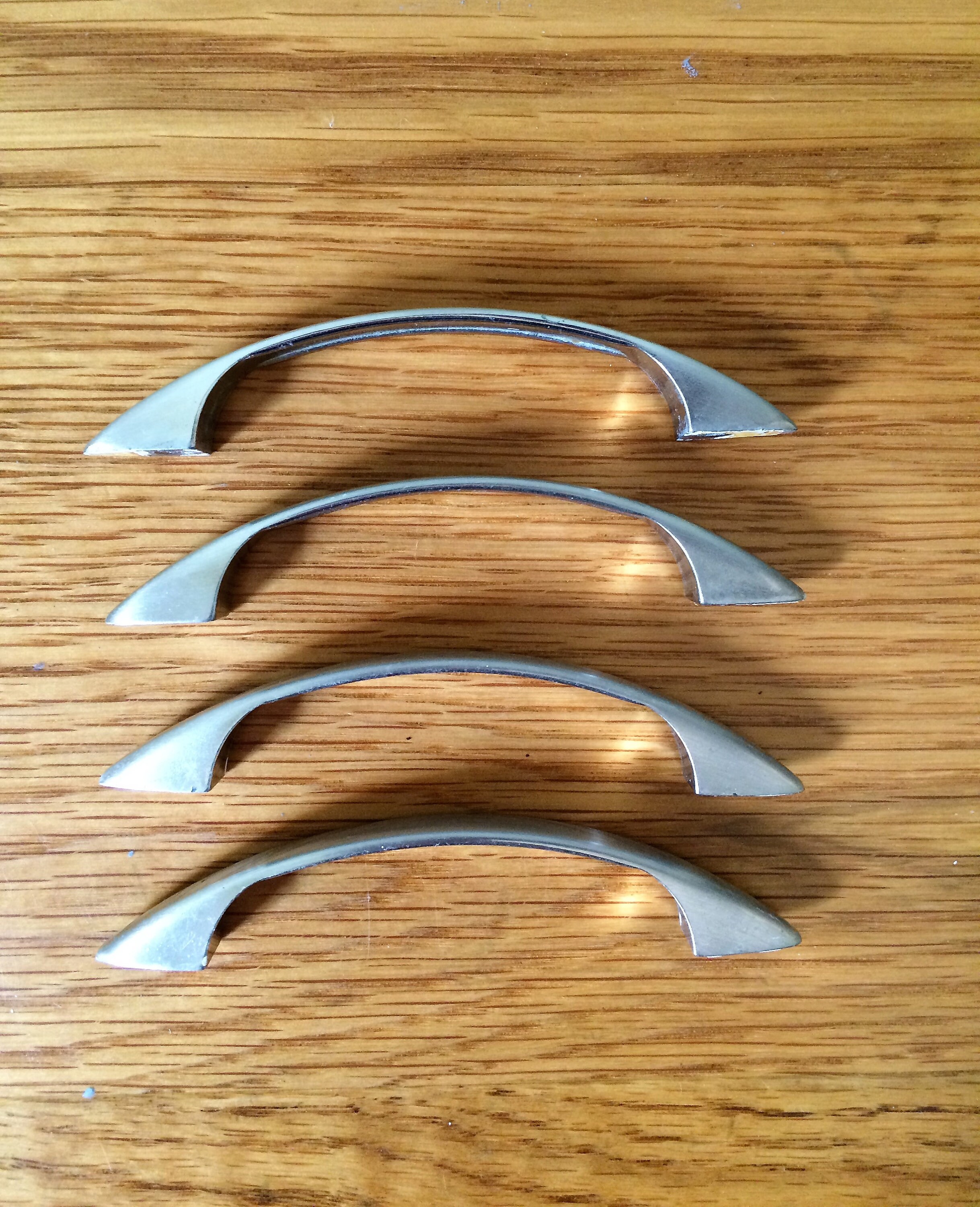 Silver Drawer Pulls Lot Of 4 Nickel Drawer Pulls Gray Etsy