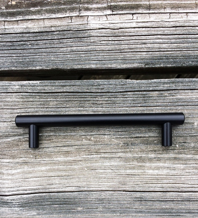 Modern Contemporary Black Cabinet Pulls Black Dresser Pulls Black Hardware Bar Pulls Black Drawer Pulls Lot of 5 Black Cabinet Handles