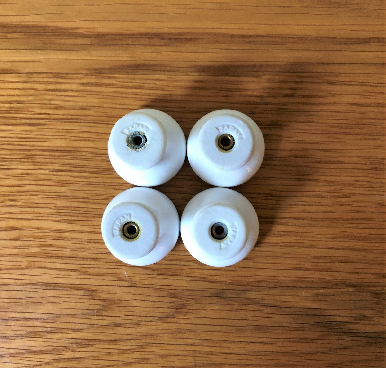 Perillas de cajón de porcelana blanca lotes de 4 con anillo | Etsy