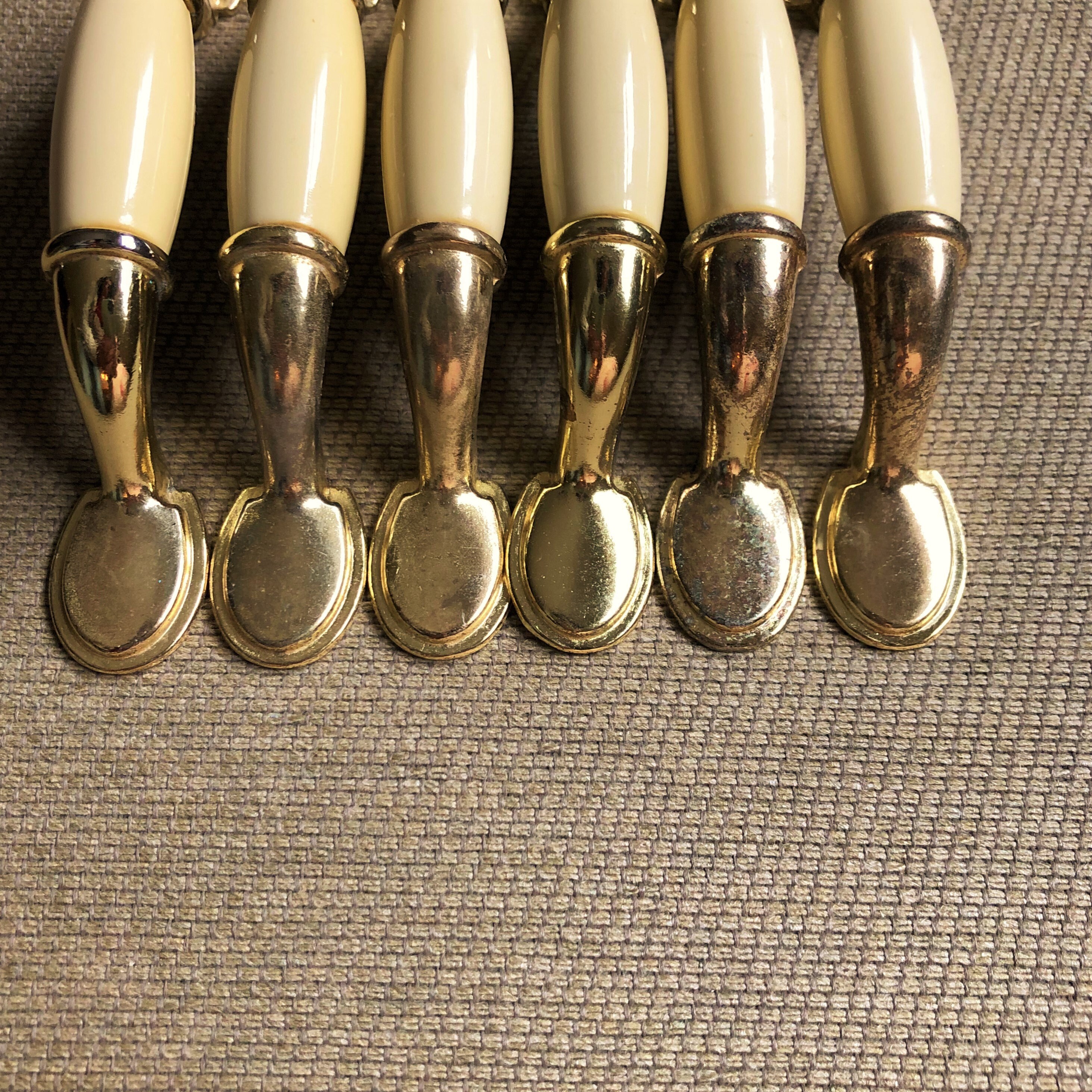 Ceramic Brass Drawer Pulls Lots of 6 Dresser Pulls Vintage Etsy