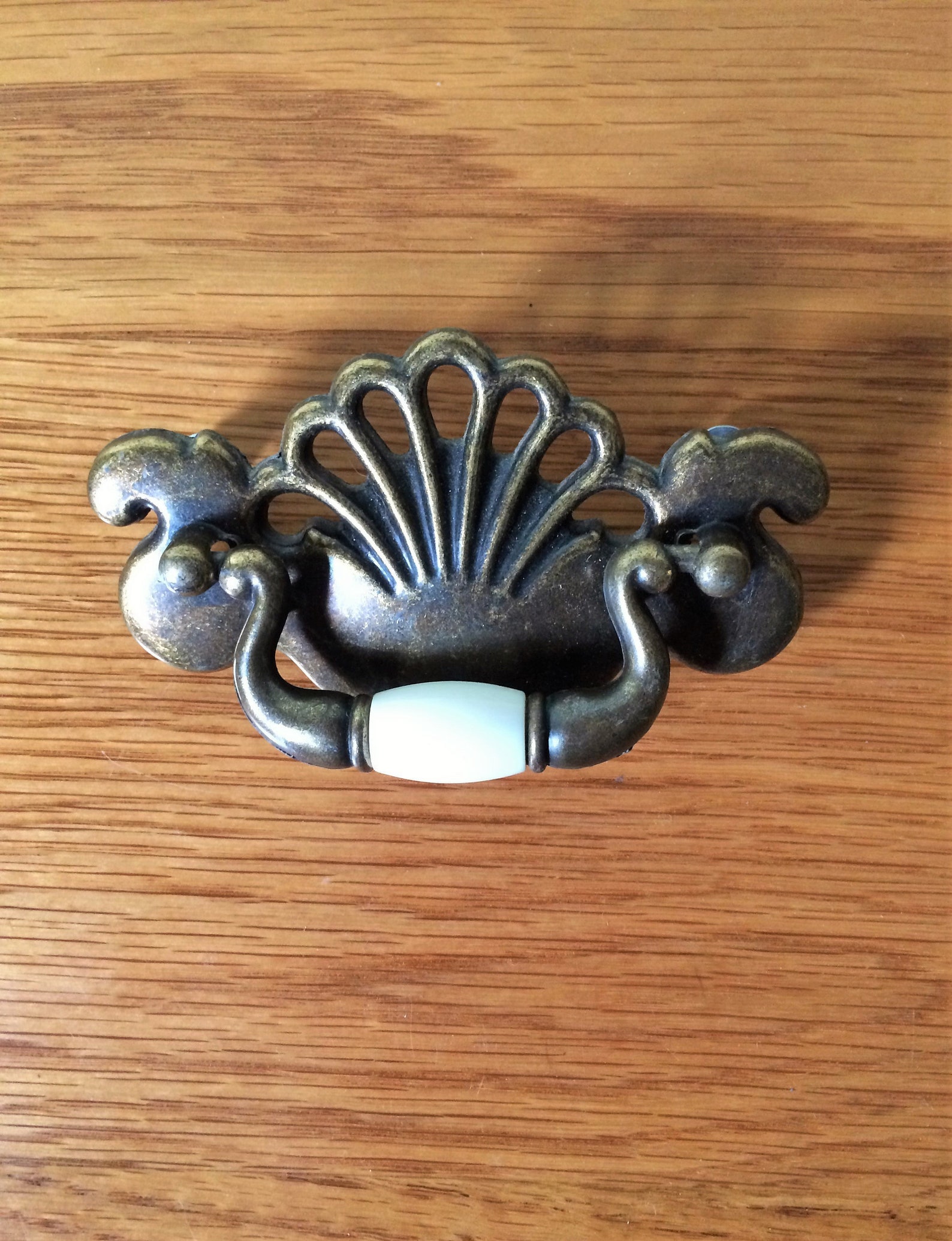 Brass Chippendale Drawer Pulls Ceramic Accent Handles With Etsy