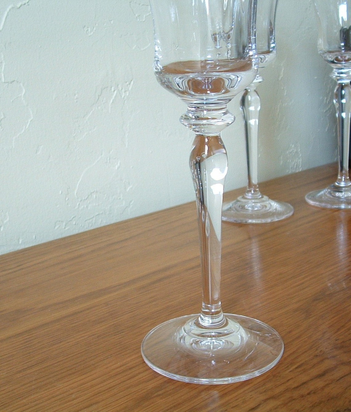 Vintage Mikasa Wine Glasses Crystal Jamestown Platinum Rim Set Etsy