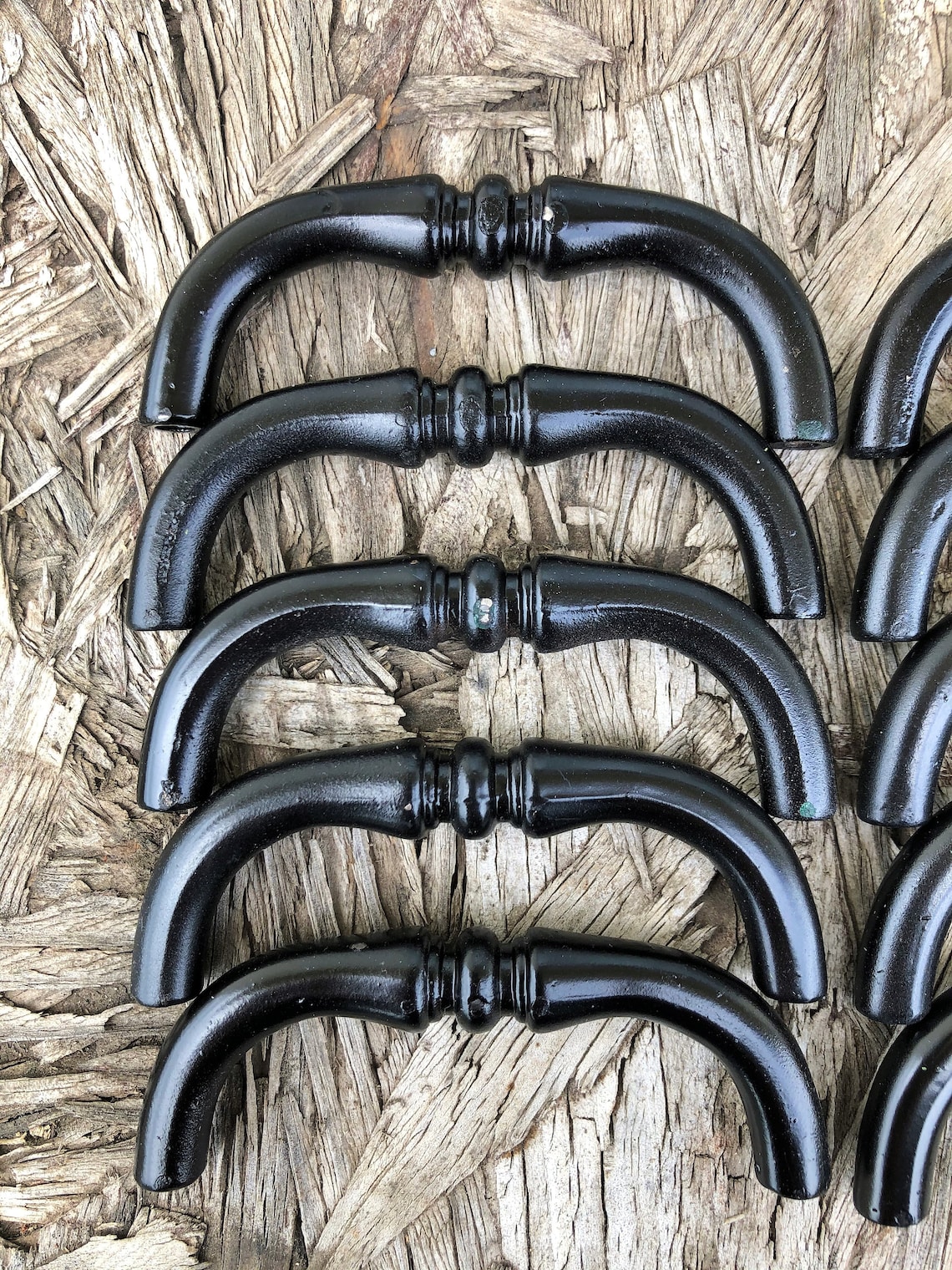 Black Metal Drawer Pulls Shabby Chic Set Of 10 Dresser Pulls Etsy