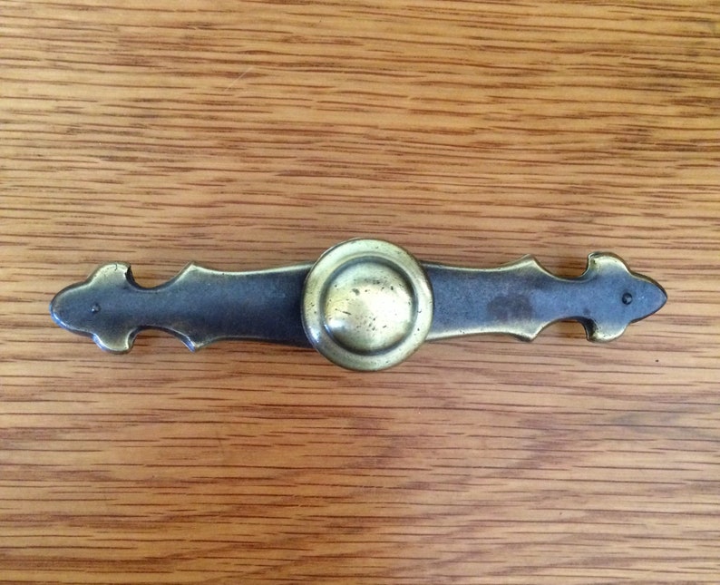Brass Drawer Pulls With Backplates Sets Of 4 Antique Brass Etsy