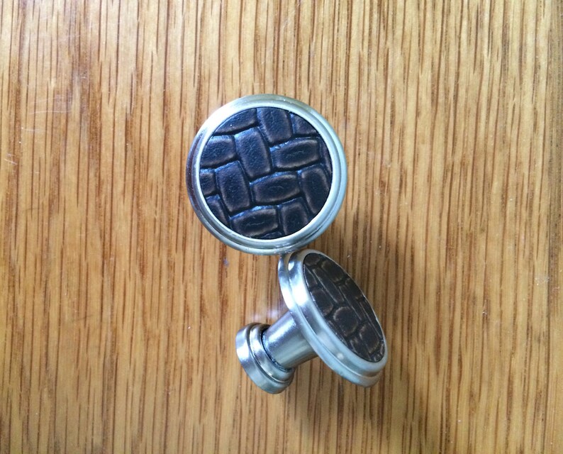 Silver Drawer Knobs 17 Available Nickel Brown Kitchen Etsy