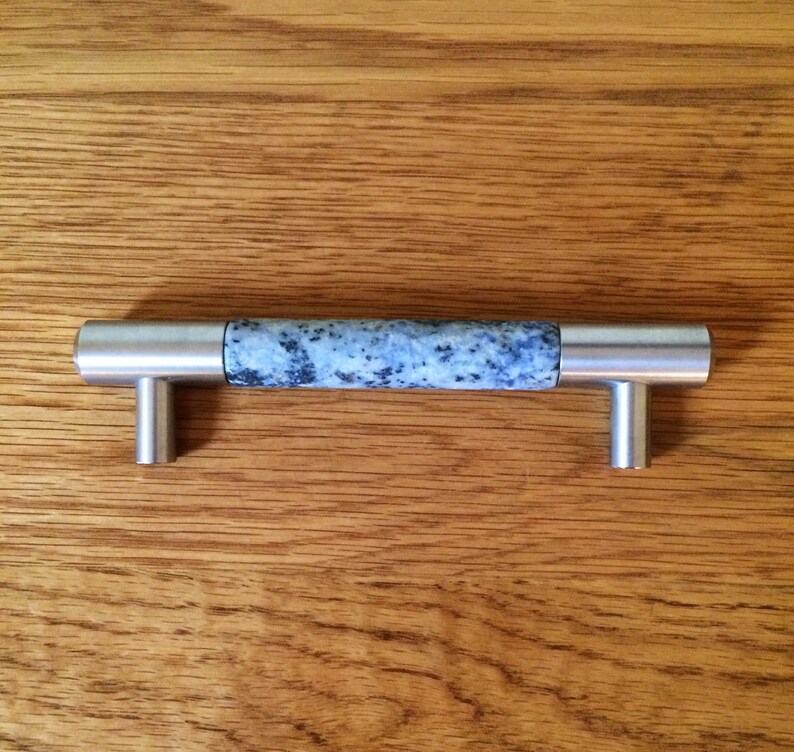 Stainless Steel Granite Drawer Pull Blue Black Drawer Handle Etsy