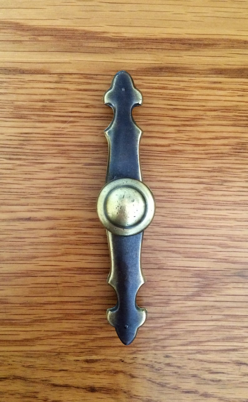 Brass Drawer Pulls With Backplates Sets Of 4 Antique Brass Etsy