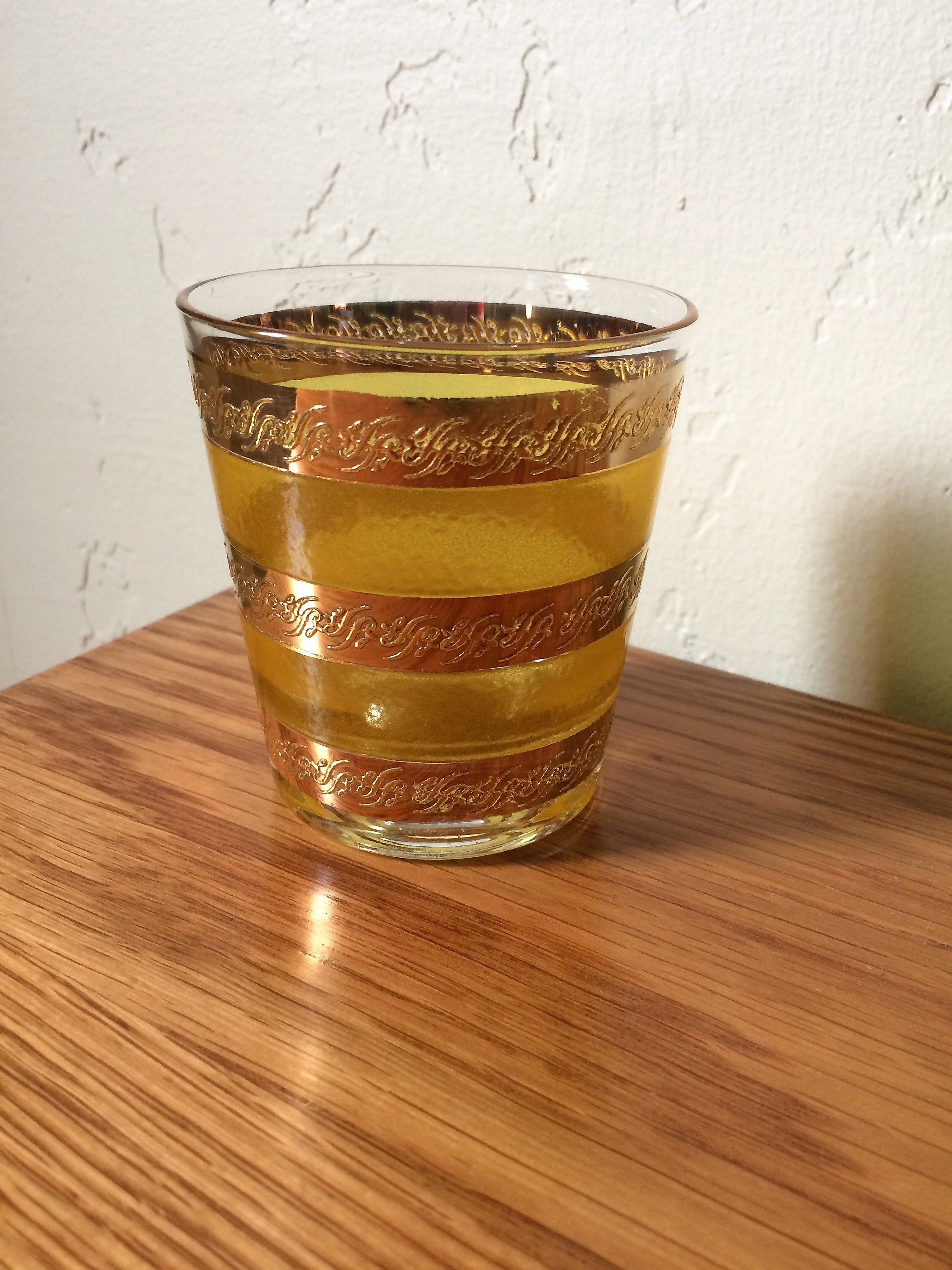 vintage gold cocktail glasses