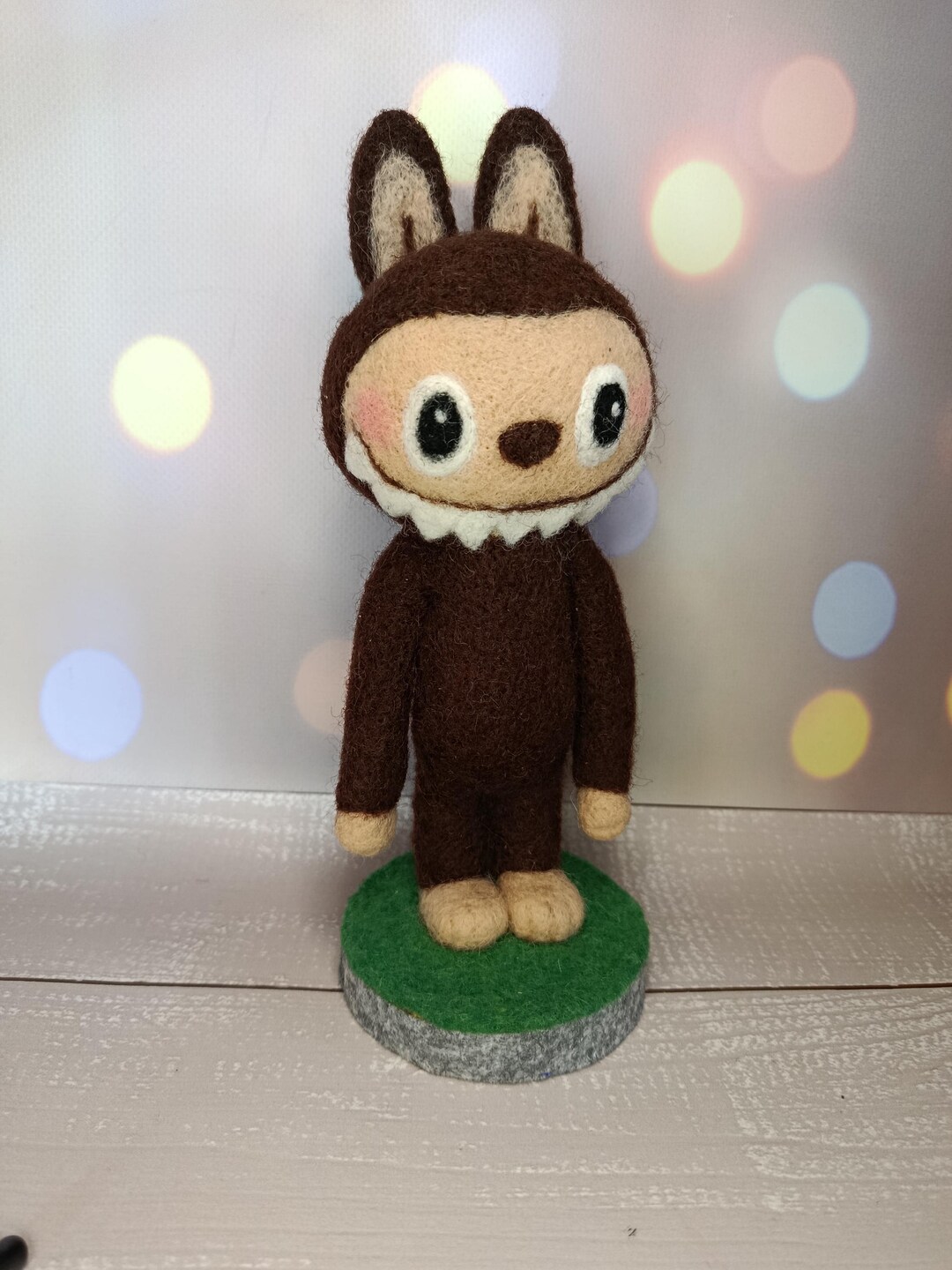 Labubu Style Felted Doll, Needle Felted Cute Monster, 22 Sm, Handmade ...