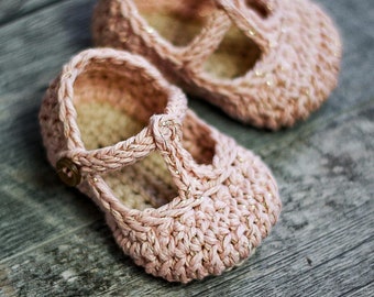 Crochet Baby Pattern Tali T-strap - Baby Crochet - 3 sizes - Newborn - 12 months - Instant Download kc550