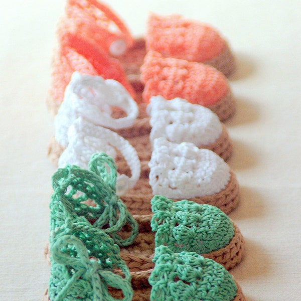 Instant download - Crochet PATTERN (pdf file) - Summer Sandals - Espadrille 119 L