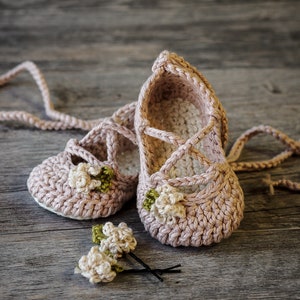 Crochet Baby Pattern Strappy Ballet Flats Baby Ballerina 3 sizes & 3 variations included Newborn 12 months Instant Download kc550 image 3