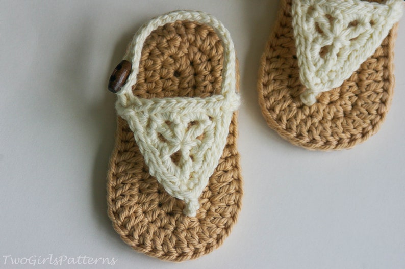 Crochet Baby Pattern Boho Sandals Crochet Pattern Baby Crochet Instant download pdf file baby sizes image 2